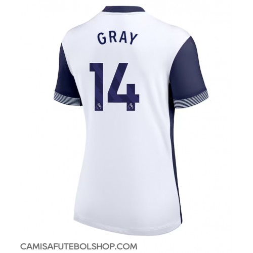 Camisa de time de futebol Tottenham Hotspur Archie Gray #14 Replicas 1º Equipamento Feminina 2024-25 Manga Curta